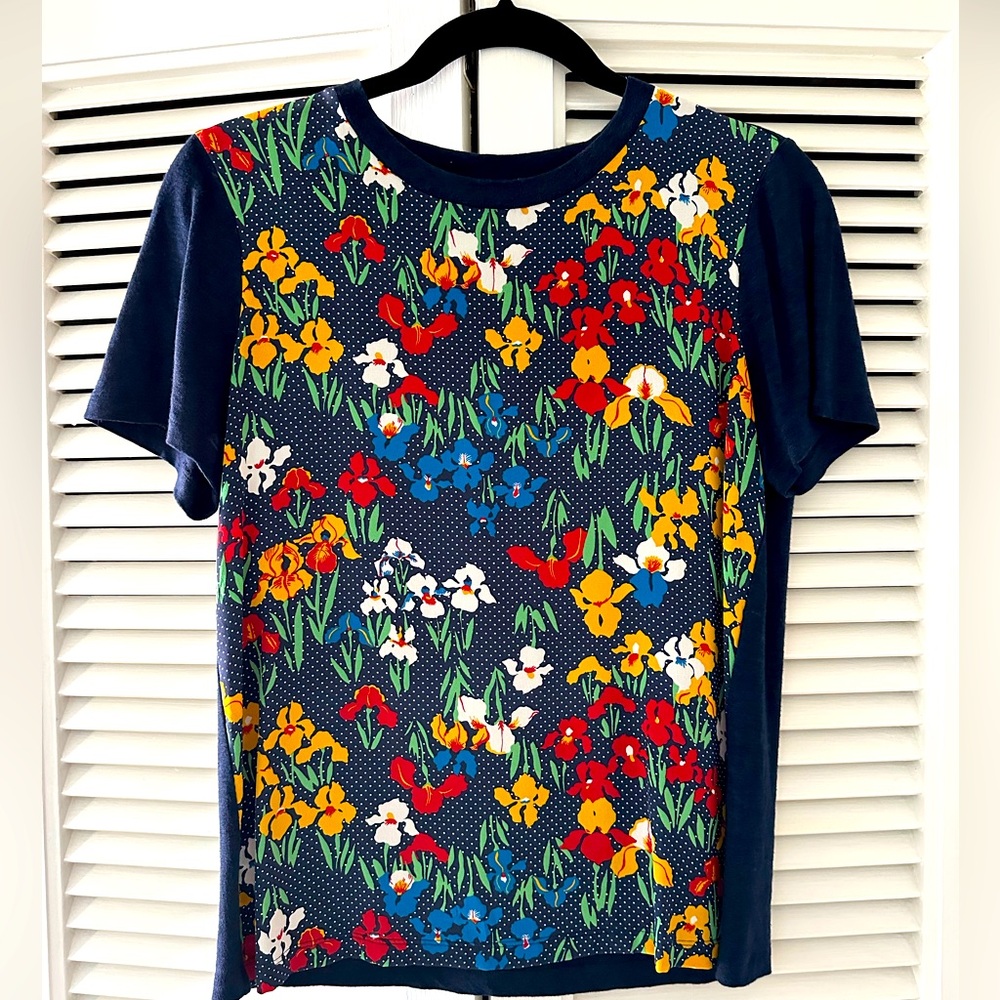 Tory. Burch silk and linen t-shirt